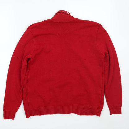 Womens UK Size 2 pure and natural Red Pullover Jumper