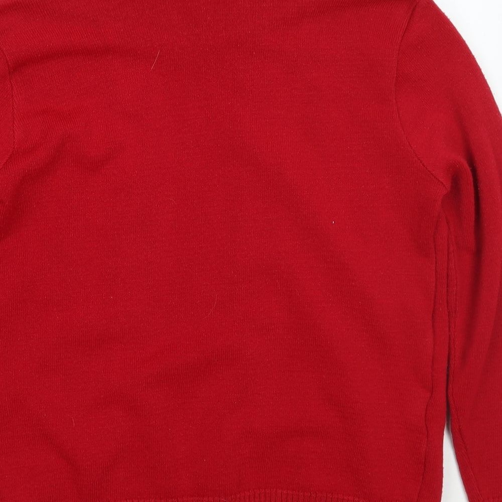 Womens UK Size 2 pure and natural Red Pullover Jumper