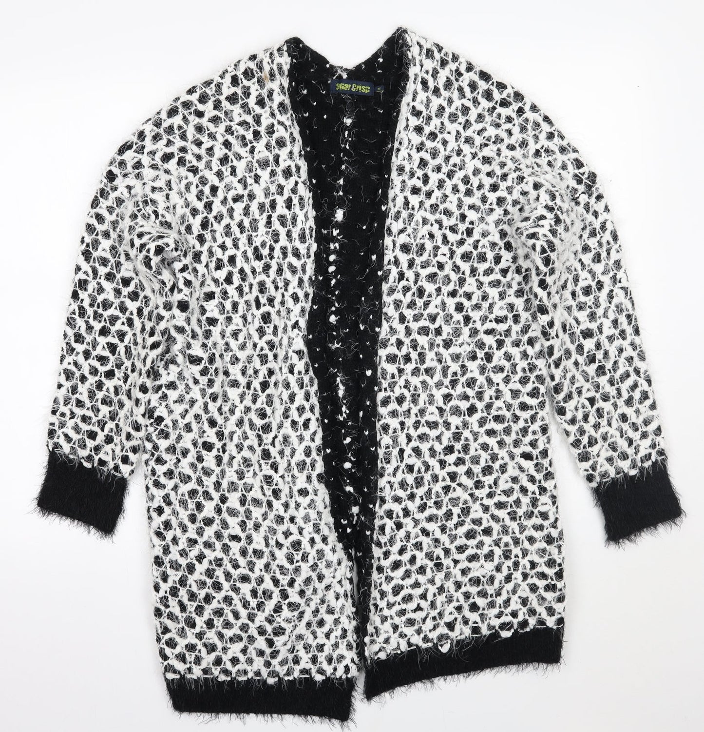 Womens UK Size M Sugar Crisp Black Cape Jumper