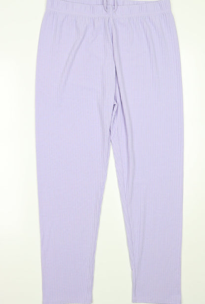 Womens UK Size 32 Preworn Regular Fit Sweatpants Purple Trousers
