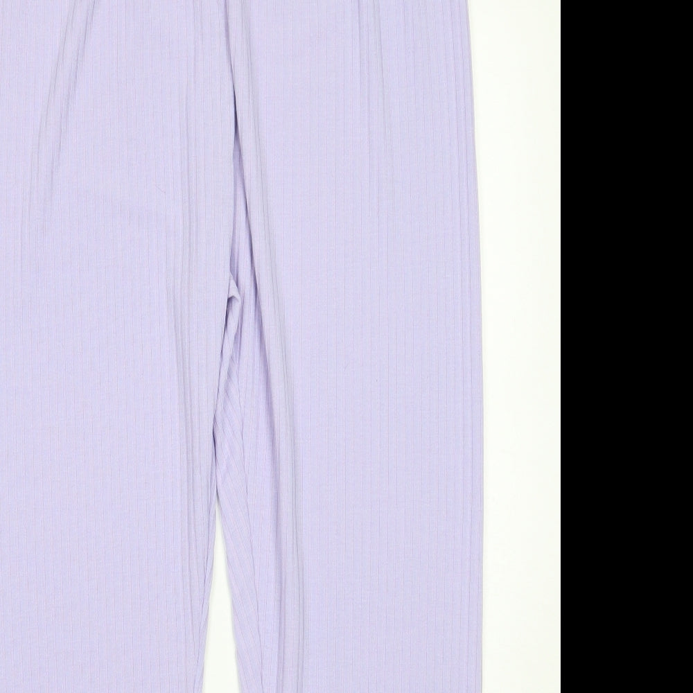 Womens UK Size 32 Preworn Regular Fit Sweatpants Purple Trousers