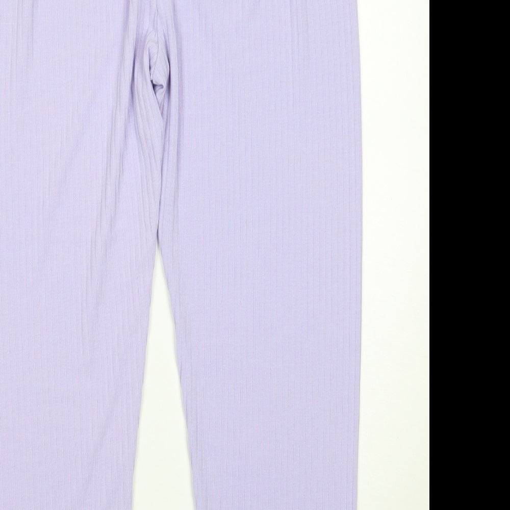 Womens UK Size 32 Preworn Regular Fit Sweatpants Purple Trousers