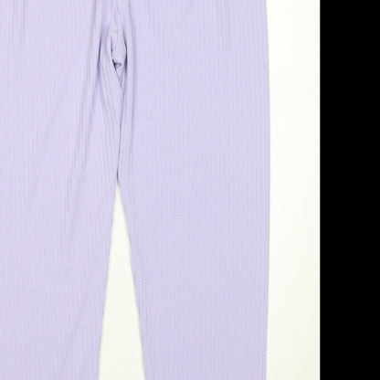 Womens UK Size 32 Preworn Regular Fit Sweatpants Purple Trousers