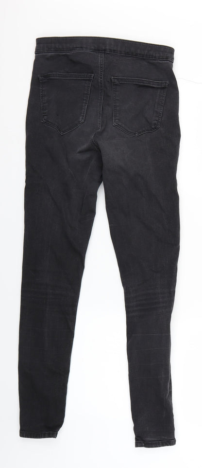 Topshop Womens Black  Denim Skinny Jeans Size 28 in L25 in