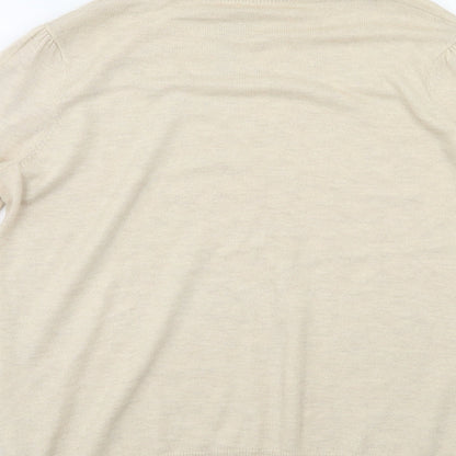 Evans Womens Beige   Pullover Jumper Size 16