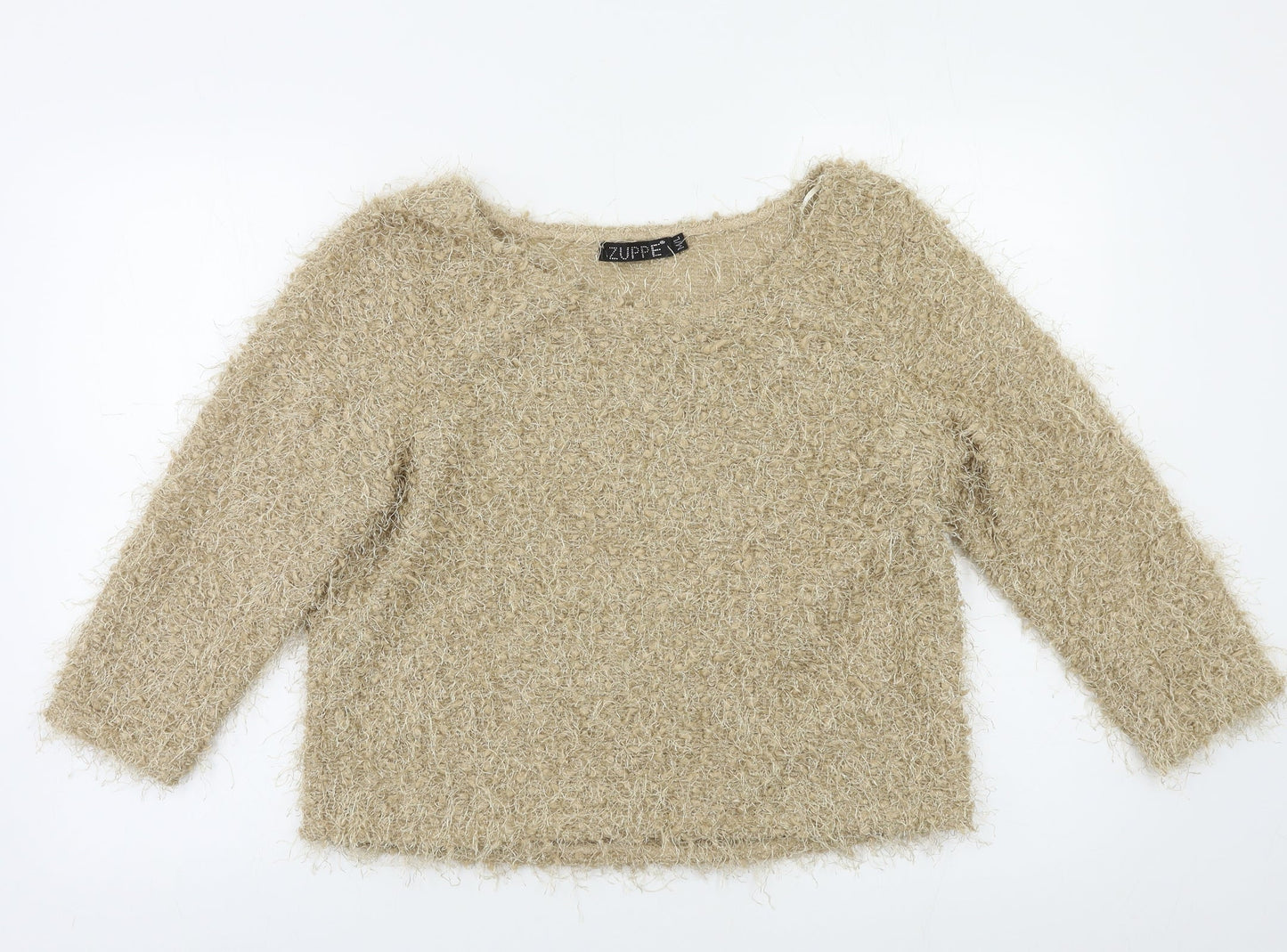 Womens UK Size M Zuppe Beige Pullover Jumper