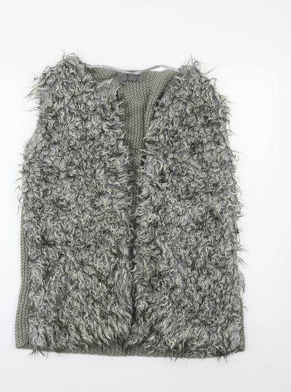 Primark Womens Grey   Gilet Poncho Size 12