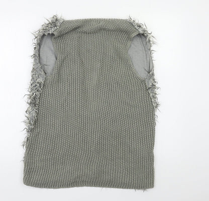 Primark Womens Grey   Gilet Poncho Size 12