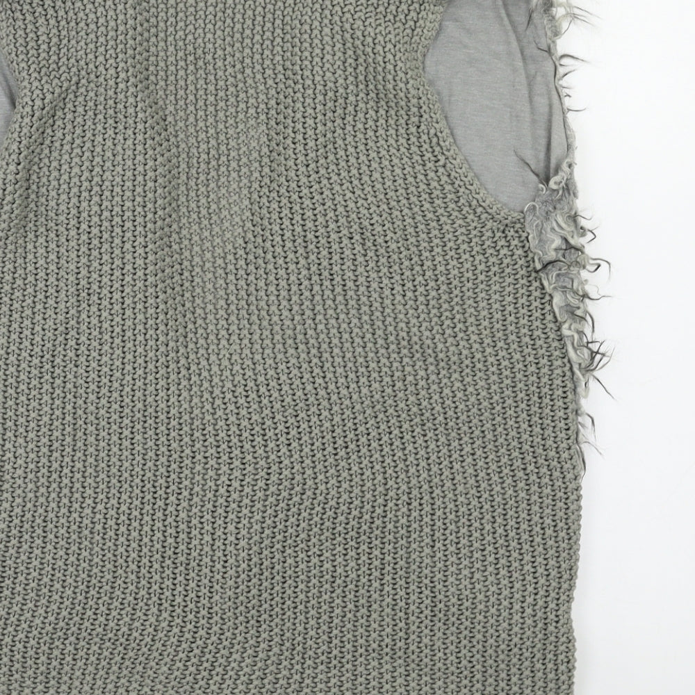 Primark Womens Grey   Gilet Poncho Size 12