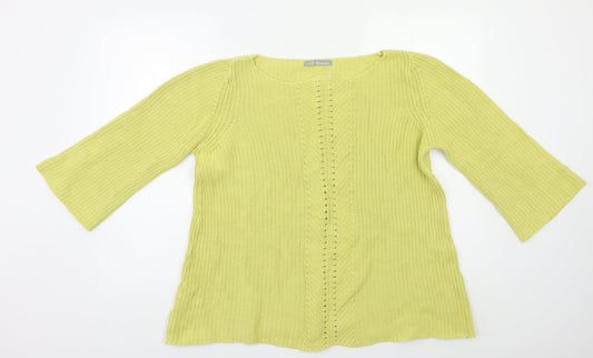 Womens UK Size L M&S Yellow Pullover Jumper