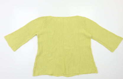 Womens UK Size L M&S Yellow Pullover Jumper