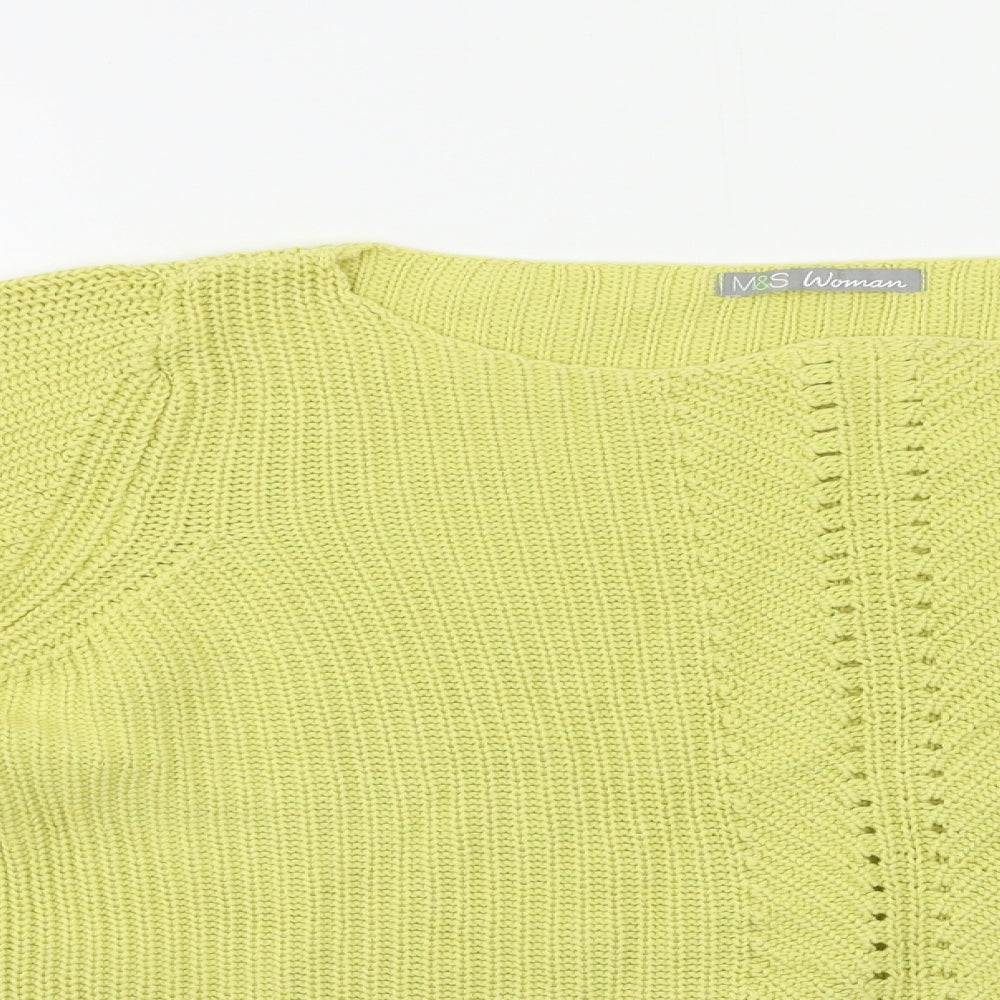 Womens UK Size L M&S Yellow Pullover Jumper