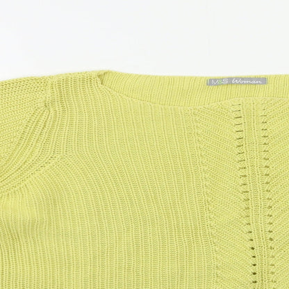 Womens UK Size L M&S Yellow Pullover Jumper