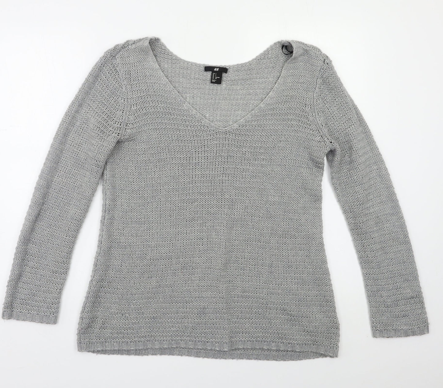 Womens UK Size S H&M Grey Pullover Jumper