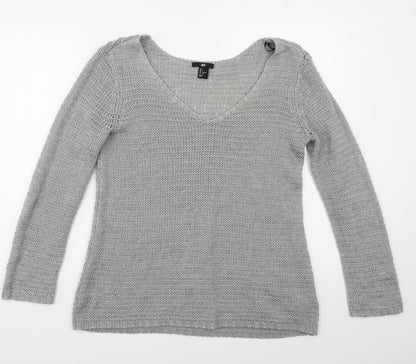 Womens UK Size S H&M Grey Pullover Jumper