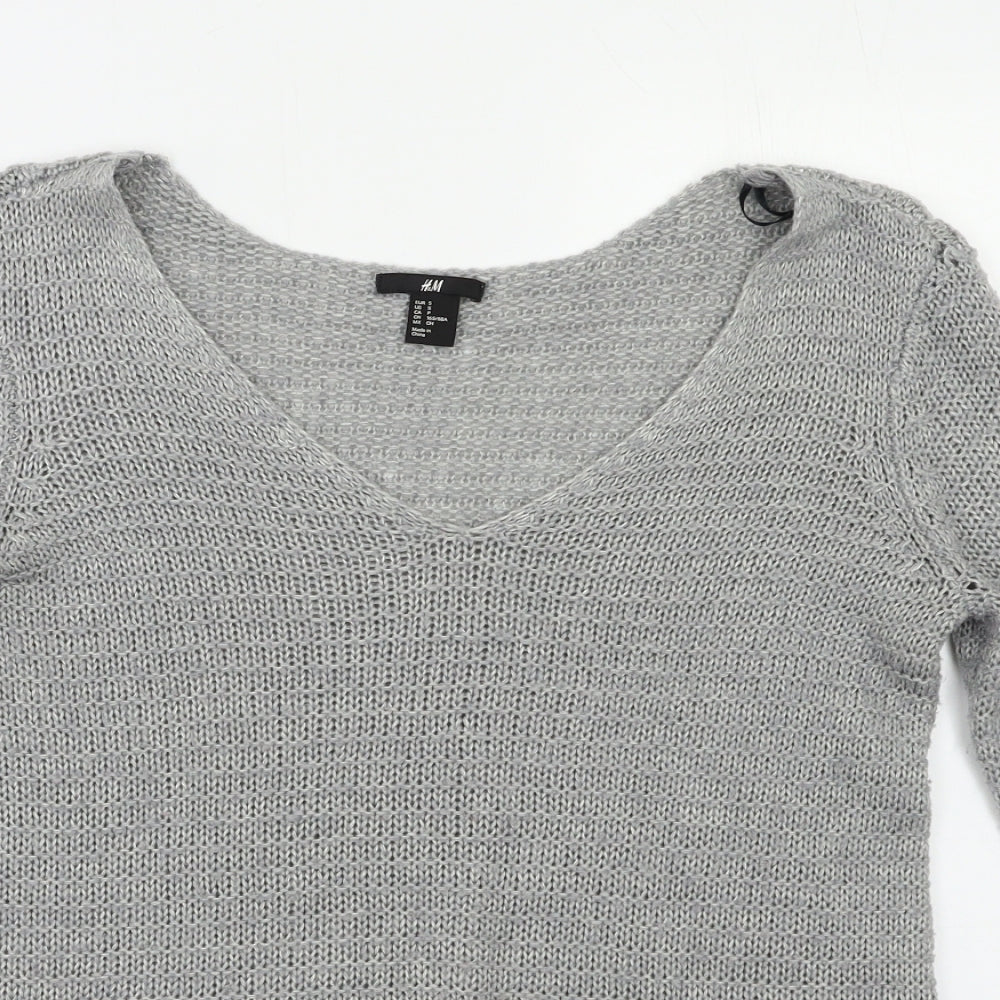 Womens UK Size S H&M Grey Pullover Jumper