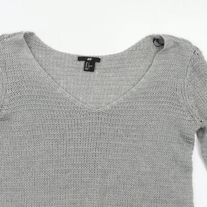 Womens UK Size S H&M Grey Pullover Jumper