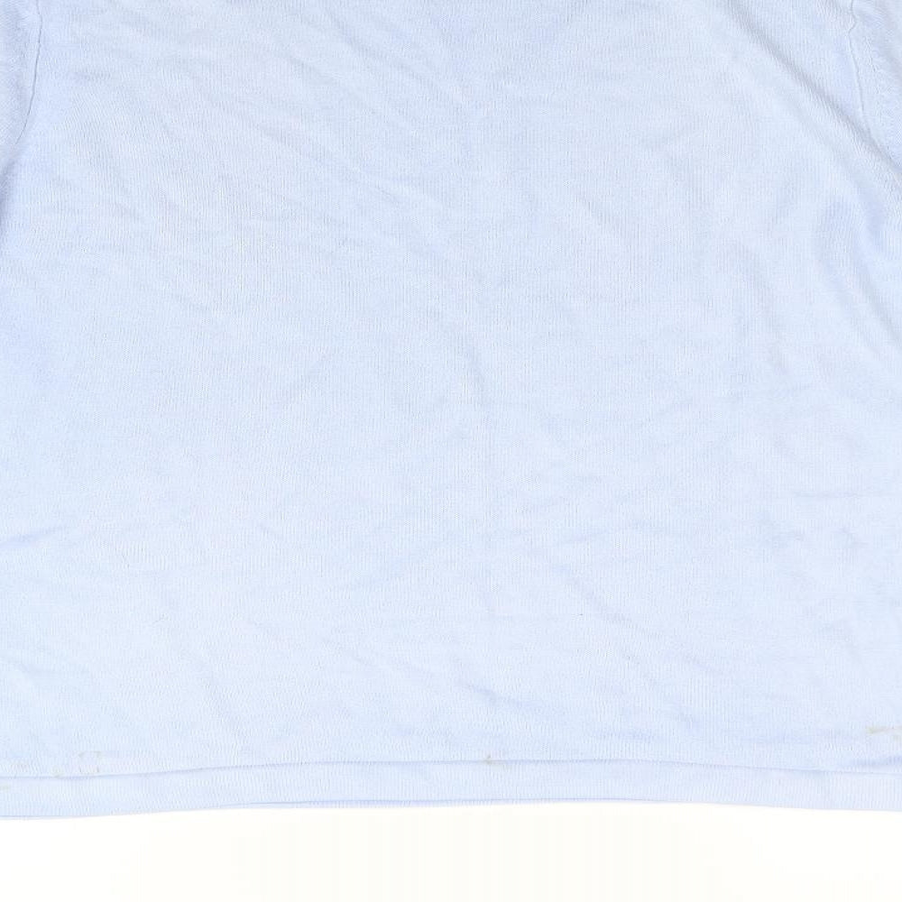 Womens UK Size 14 Papaya Blue Pullover Jumper