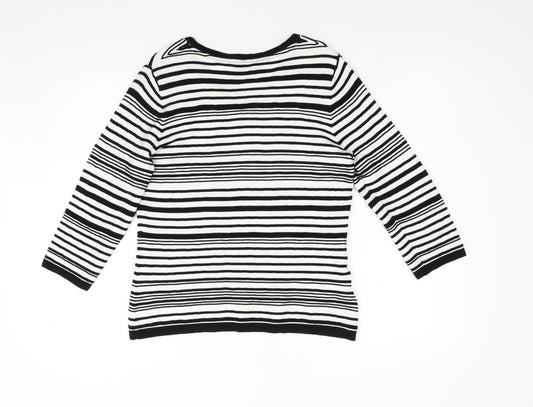 CC Womens Multicoloured Striped Knit Pullover Jumper Size S