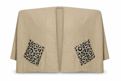 Avon Womens Brown Animal Print  Jacket Poncho One Size