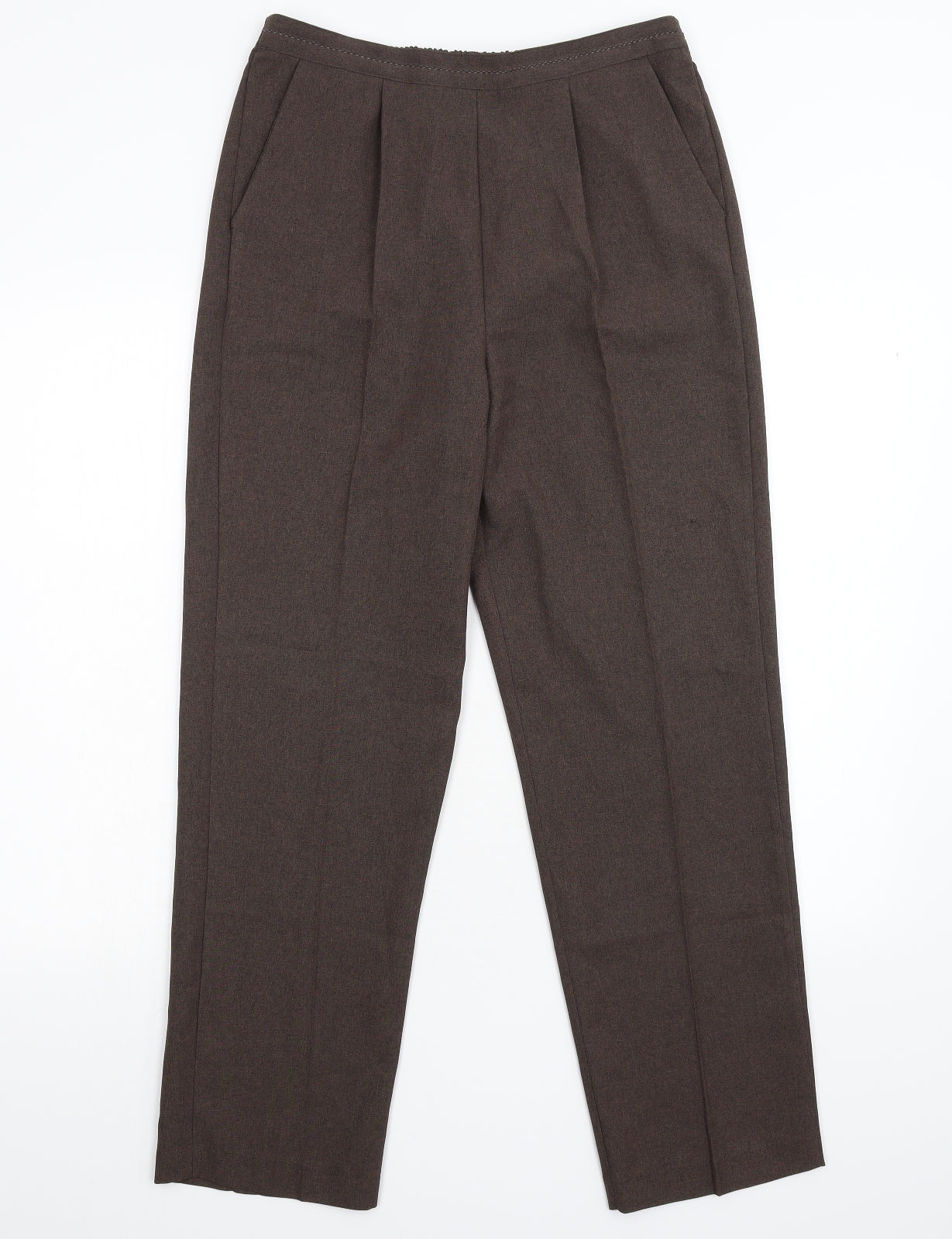 BM Collection Womens Brown   Trousers  Size 10 L28 in