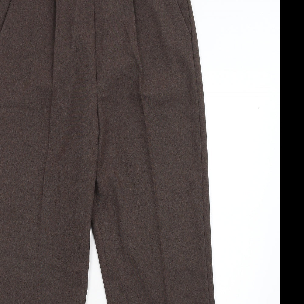 BM Collection Womens Brown   Trousers  Size 10 L28 in