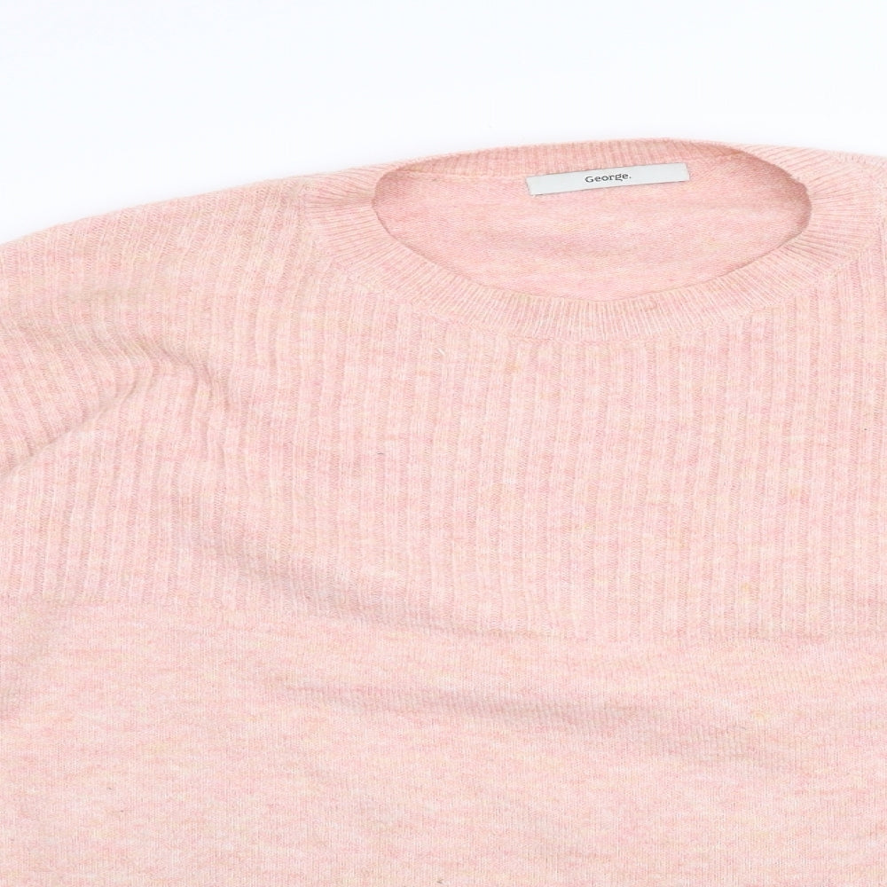 George Womens Pink  Knit Pullover Jumper Size XL