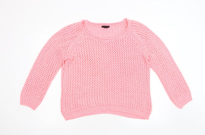 Womens UK Size L H&M Pink Pullover Jumper