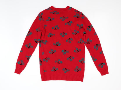 Womens UK Size S Remel Red Pullover Jumper