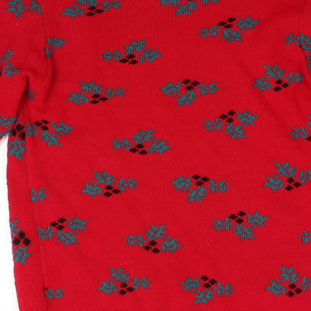 Womens UK Size S Remel Red Pullover Jumper