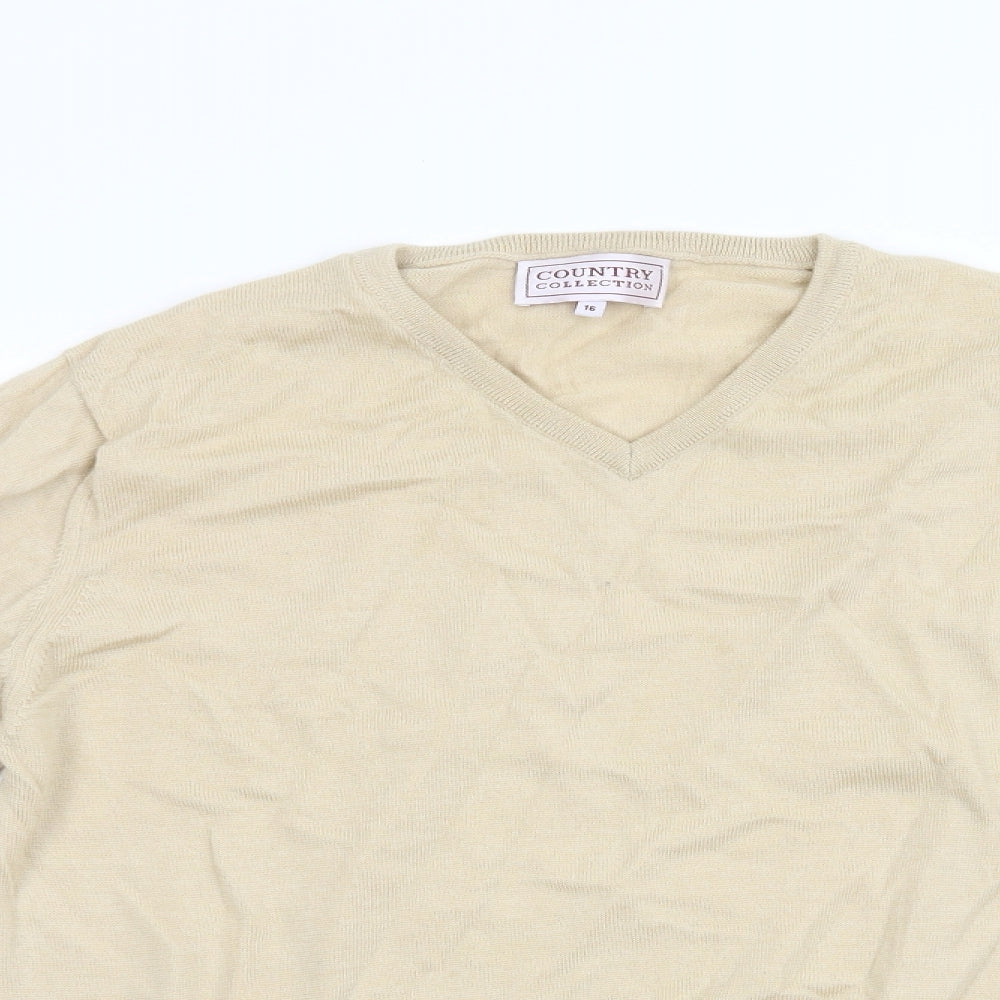 Womens UK Size 16 Country Collection Beige Pullover Jumper