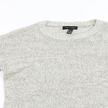 Womens UK Size S New Look Grey Pullover Jumper