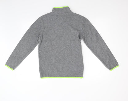 Gap Girls Grey  Fleece Henley Jumper Size 12 Years