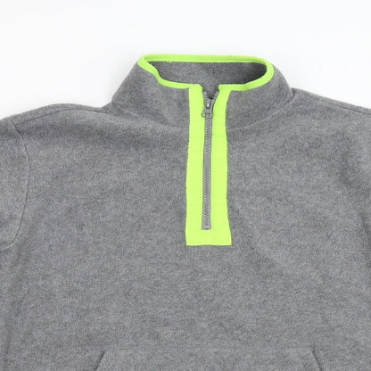 Gap Girls Grey  Fleece Henley Jumper Size 12 Years