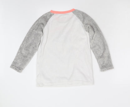 Primark Girls Multicoloured Solid Fleece Top Pyjama Top Size 10-11 Years  - Unicorn
