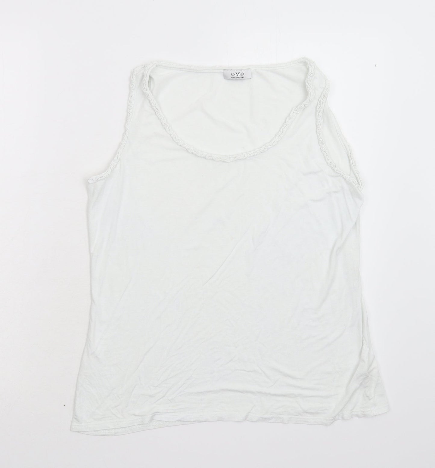 CMD Womens White   Basic Tank Size L