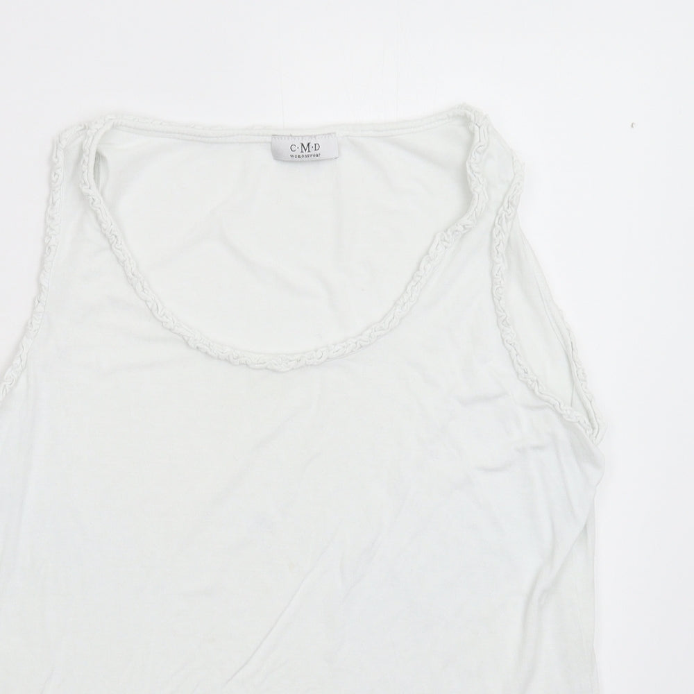 CMD Womens White   Basic Tank Size L