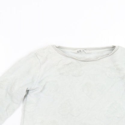 H&M Girls Grey   Pullover Jumper Size 8-9 Years