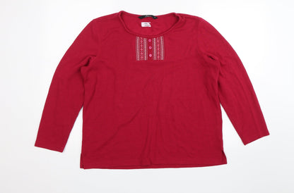 BM Collection Womens Pink   Pullover Jumper Size M