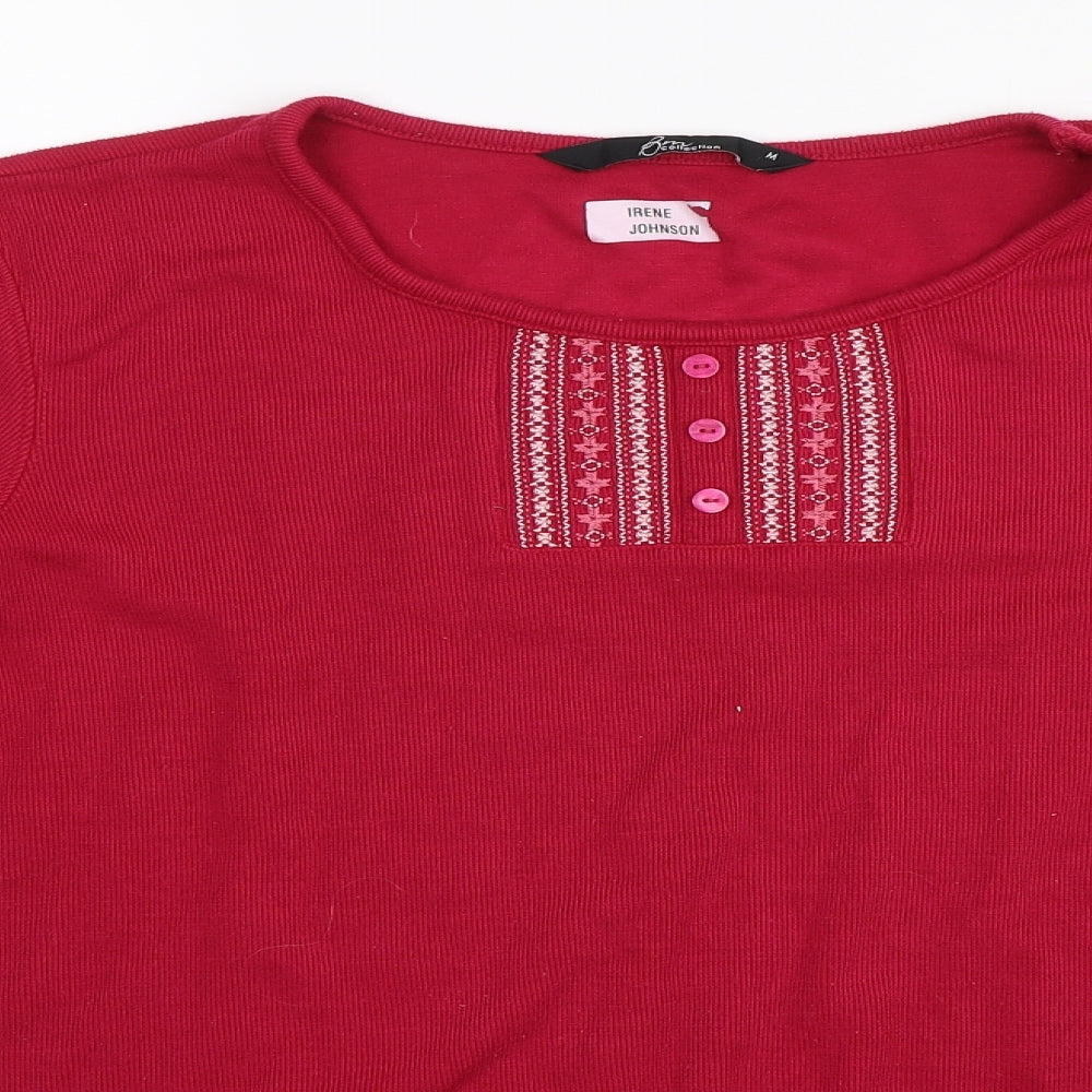 BM Collection Womens Pink   Pullover Jumper Size M