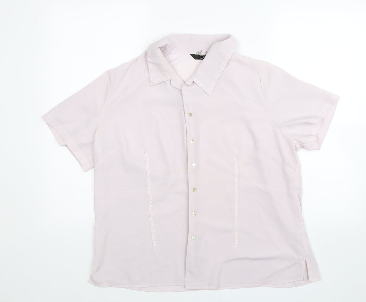 Womens UK Size 18 BM Collection Purple Basic Button-Up