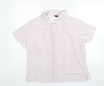 Womens UK Size 18 BM Collection Purple Basic Button-Up