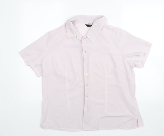 Womens UK Size 18 BM Collection Purple Basic Button-Up