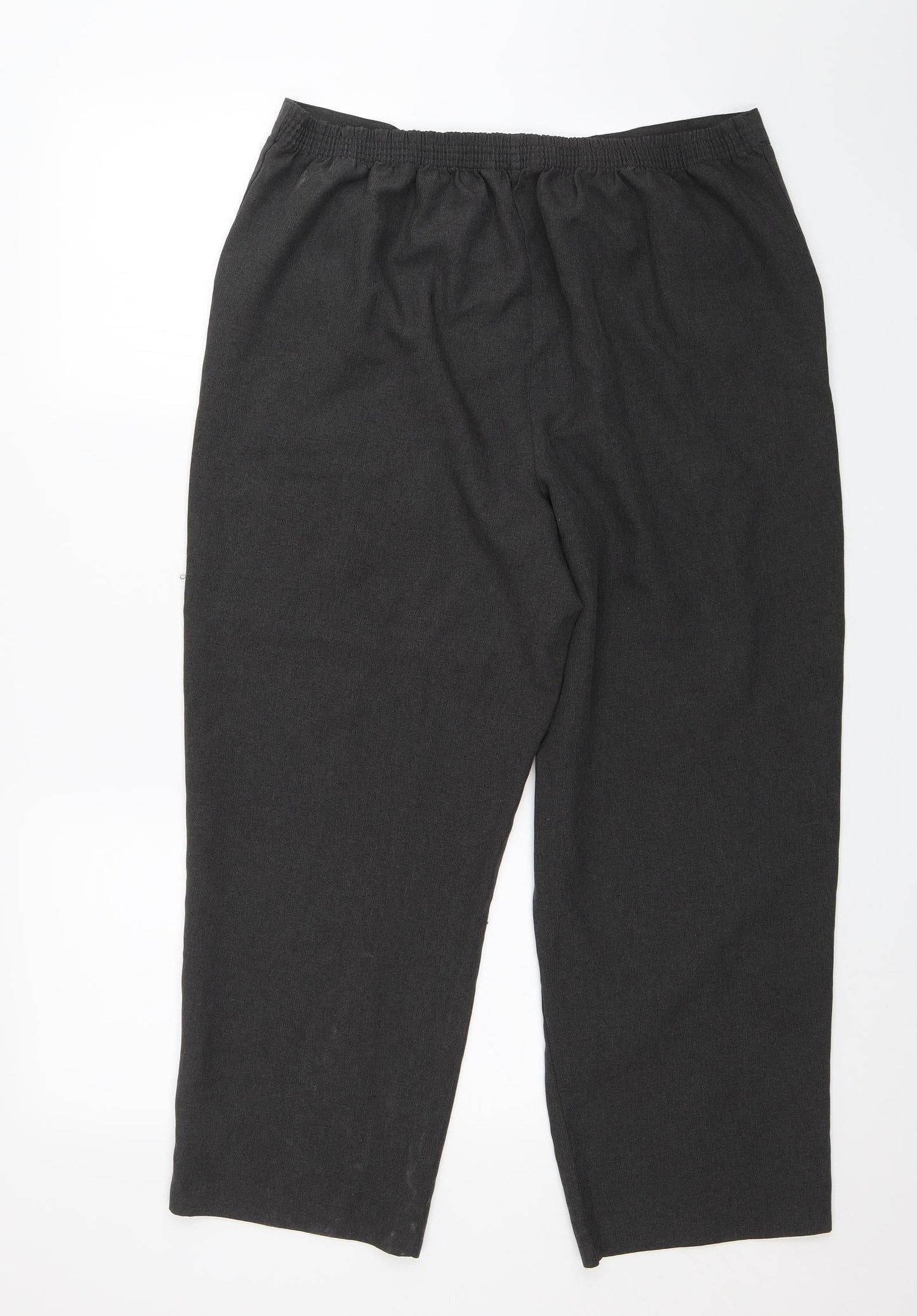 BM Collection Womens Grey   Chino Trousers Size 16 L24 in