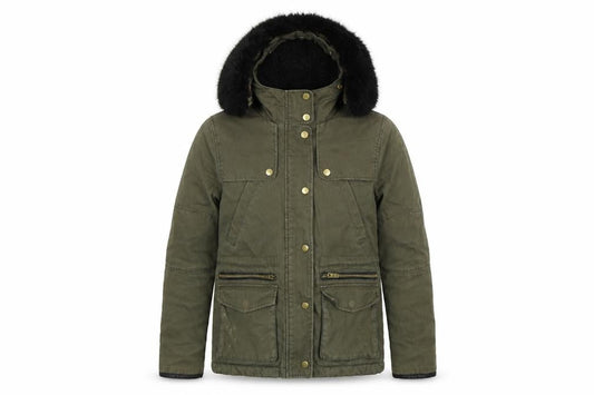 Womens UK Size 6 Topshop Green Parka Coat