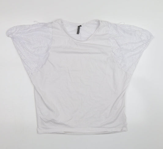 Papaya Womens White   Basic Blouse Size M