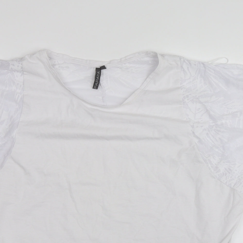 Papaya Womens White   Basic Blouse Size M