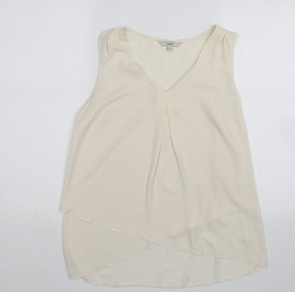 Womens UK Size 10 NEXT Ivory Basic Blouse