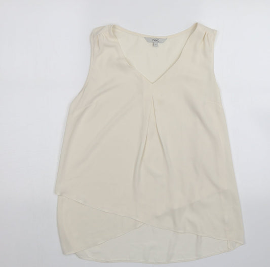 Womens UK Size 10 NEXT Ivory Basic Blouse
