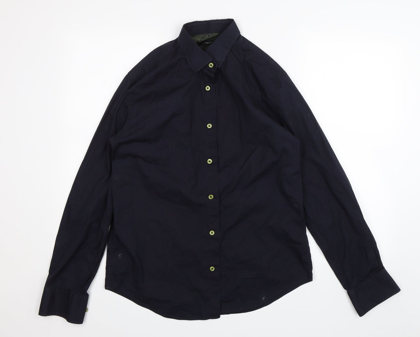 Mens UK Size M Holland Esquire Blue  Button-Up Long Sleeve Casual Shirt